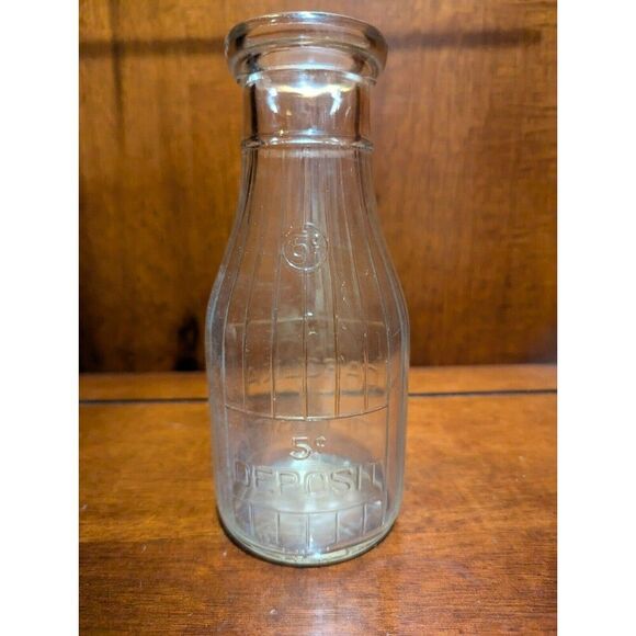 North Carolina Liquid Bottle One Pint NC Approved 5 Cent Deposit Milk Vintage - Picture 2 of 4